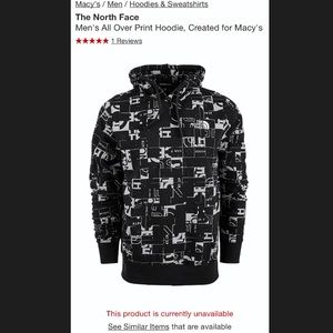 Men’s North Face All Over Print Hoody